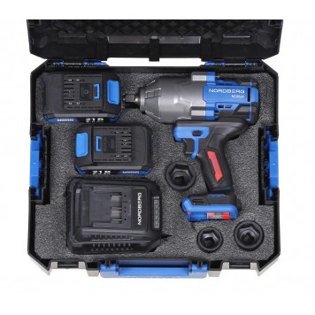 Гайковерт аккумуляторный NORDBERG NE806K-1/2 (1/2", 21 В, 1500 Нм)-11