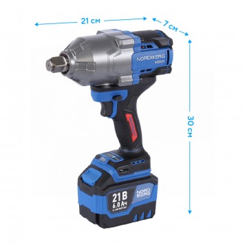 Гайковерт аккумуляторный NORDBERG NE806K-3/4 (3/4", 21 В, 1500 Нм)-4