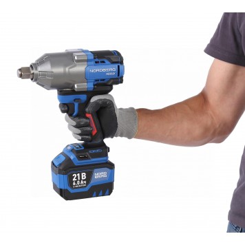 Гайковерт аккумуляторный NORDBERG NE806K-3/4 (3/4", 21 В, 1500 Нм)-7