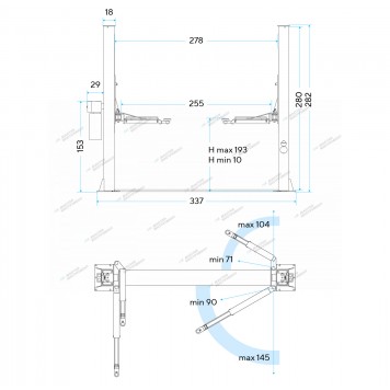 Подъемник двухстоечный STX 40TT-4
